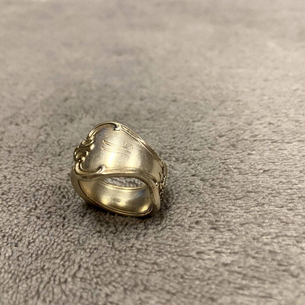 Handmade 'M' Spoon Ring Size 9
